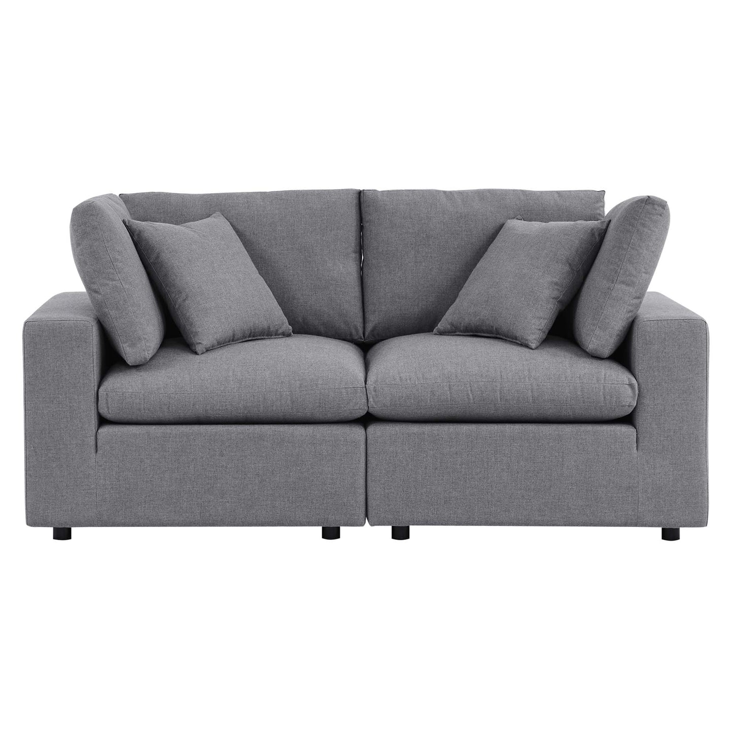 Commix Sunbrella Outdoor Patio Loveseat in Gray by Modway (5577)