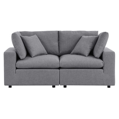 Commix Sunbrella Outdoor Patio Loveseat in Gray by Modway (5577)