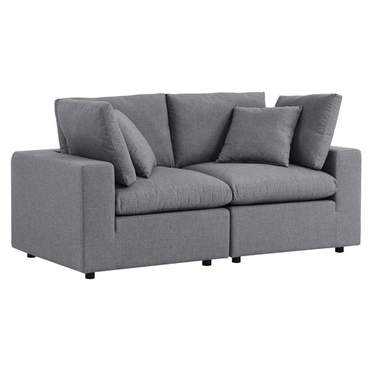 Commix Sunbrella Outdoor Patio Loveseat in Gray by Modway (5577)