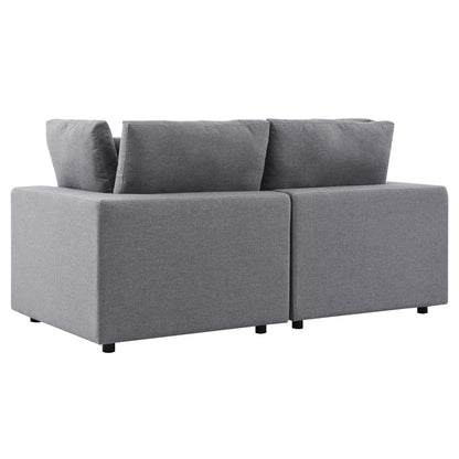 Commix Sunbrella Outdoor Patio Loveseat in Gray by Modway (5577)