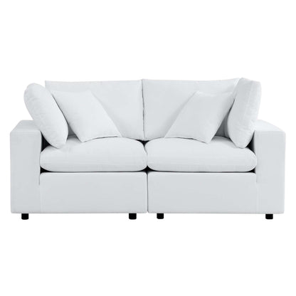 Commix Sunbrella Outdoor Patio Loveseat in White by Modway (5577)