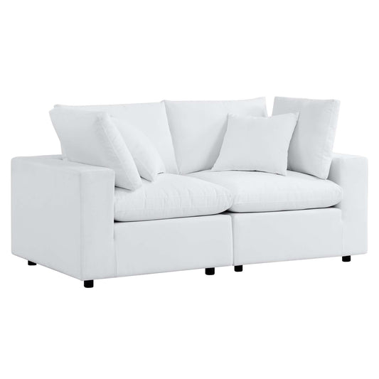 Commix Sunbrella Outdoor Patio Loveseat in White by Modway (5577)