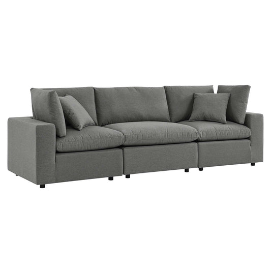 Commix Overstuffed Outdoor Patio Sofa in Charcoal by Modway (5578)