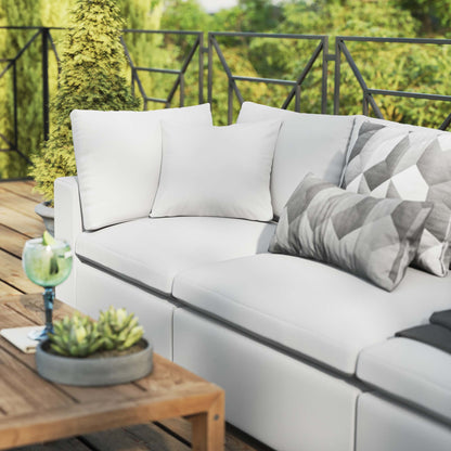 Commix Overstuffed Outdoor Patio Sofa in White by Modway (5578)