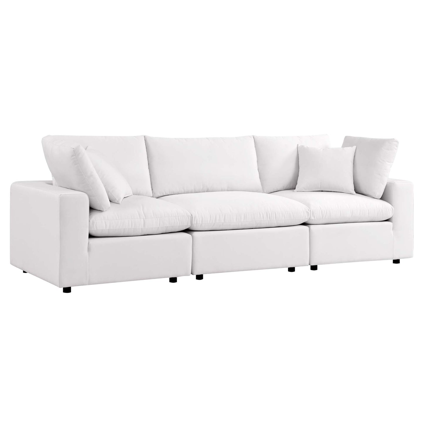 Commix Overstuffed Outdoor Patio Sofa in White by Modway (5578)
