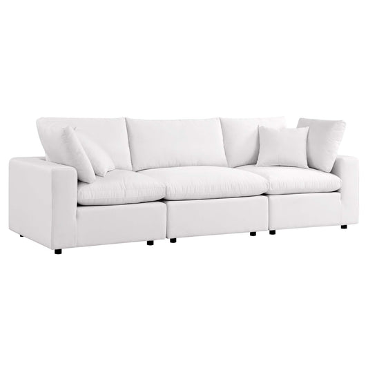 Commix Overstuffed Outdoor Patio Sofa in White by Modway (5578)