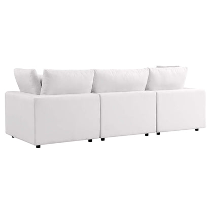 Commix Overstuffed Outdoor Patio Sofa in White by Modway (5578)
