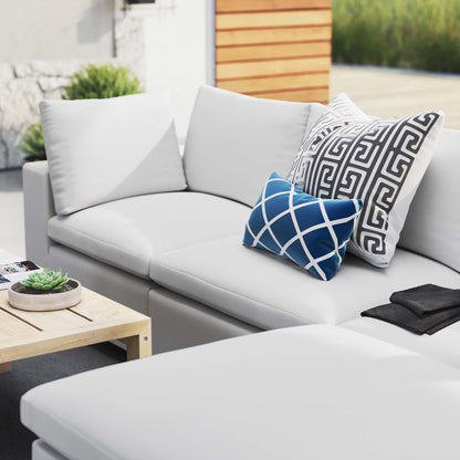 Commix 4-Piece Sunbrella Outdoor Patio Sectional Sofa in White by Modway (5581)