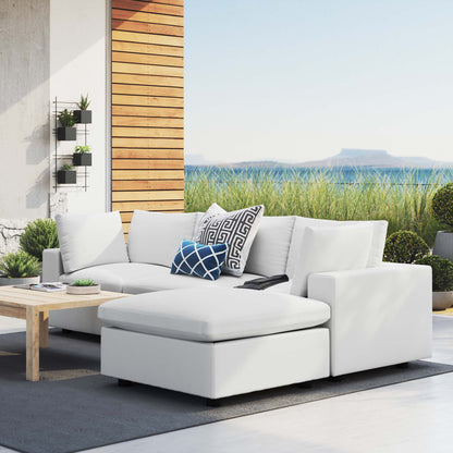 Commix 4-Piece Sunbrella Outdoor Patio Sectional Sofa in White by Modway (5581)