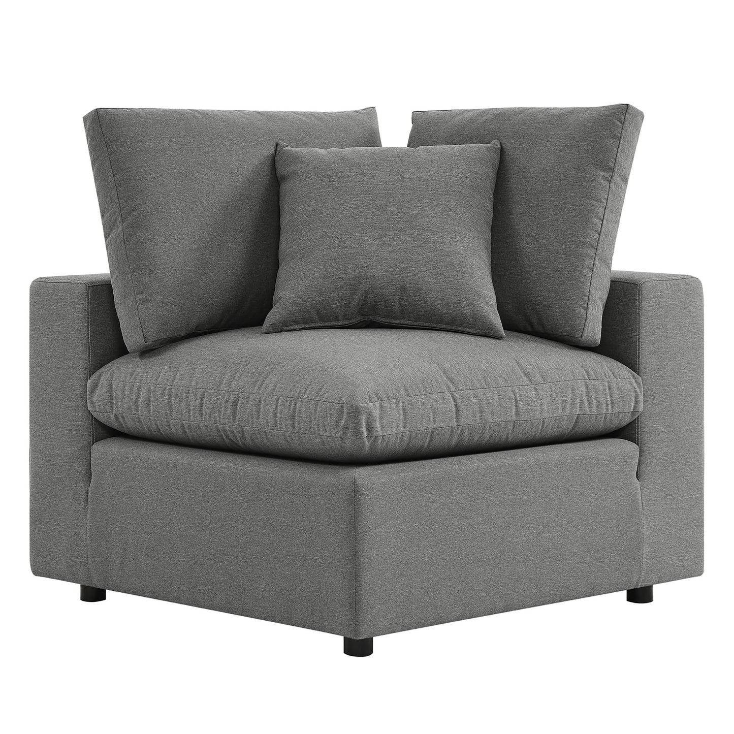Commix 5-Piece Outdoor Patio Sectional Sofa in Charcoal by Modway (5587)
