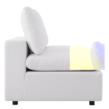 Commix 5-Piece Outdoor Patio Sectional Sofa in White by Modway (5587)