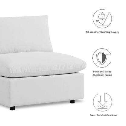 Commix 5-Piece Outdoor Patio Sectional Sofa in White by Modway (5587)