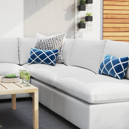 Commix 5-Piece Sunbrella Outdoor Patio Sectional Sofa in White by Modway (5588)