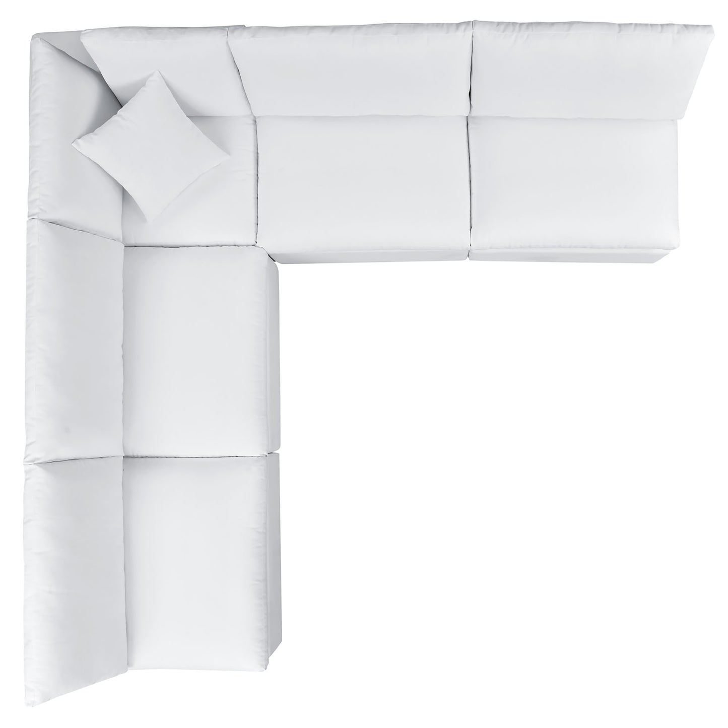 Commix 5-Piece Sunbrella Outdoor Patio Sectional Sofa in White by Modway (5588)
