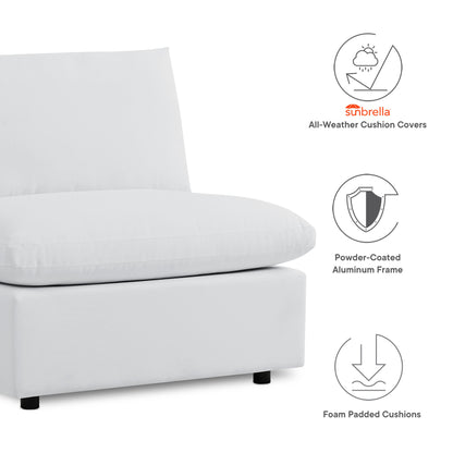 Commix 5-Piece Sunbrella Outdoor Patio Sectional Sofa in White by Modway (5588)