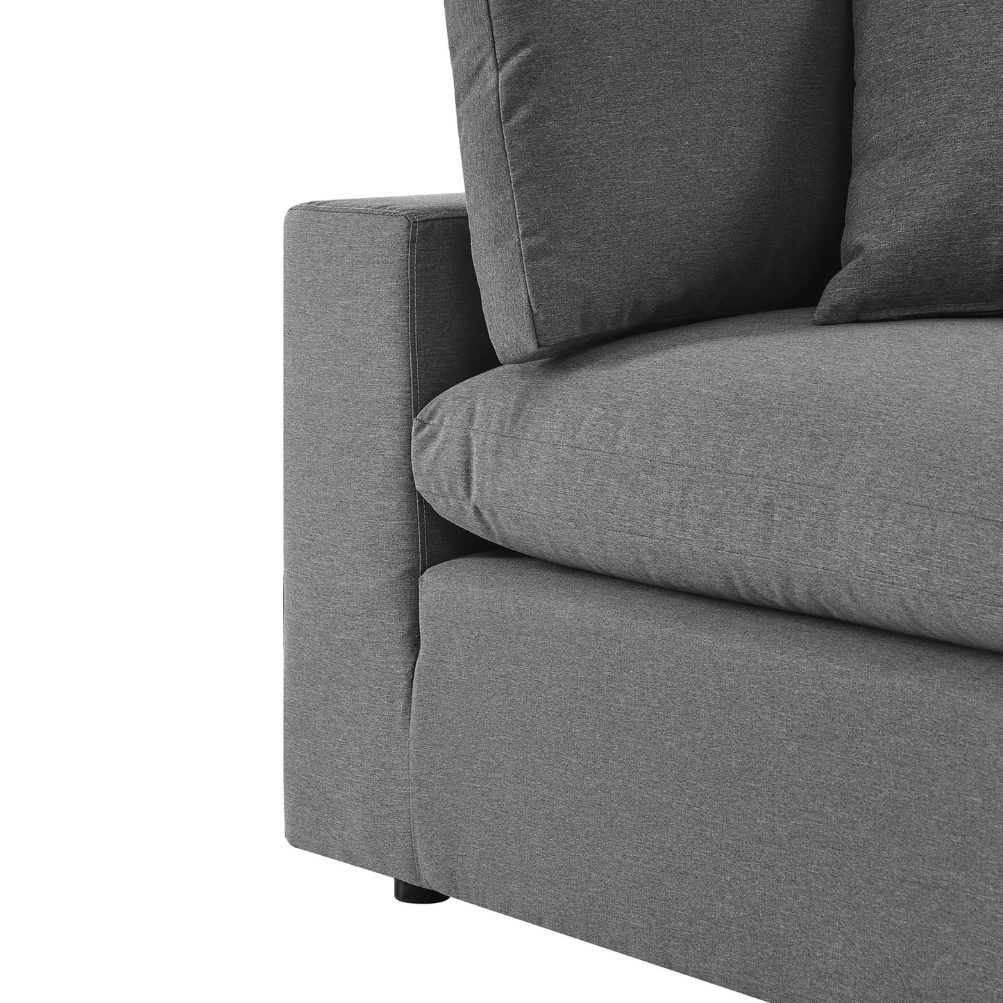 Commix 5-Piece Outdoor Patio Sectional Sofa in Charcoal by Modway (5589)