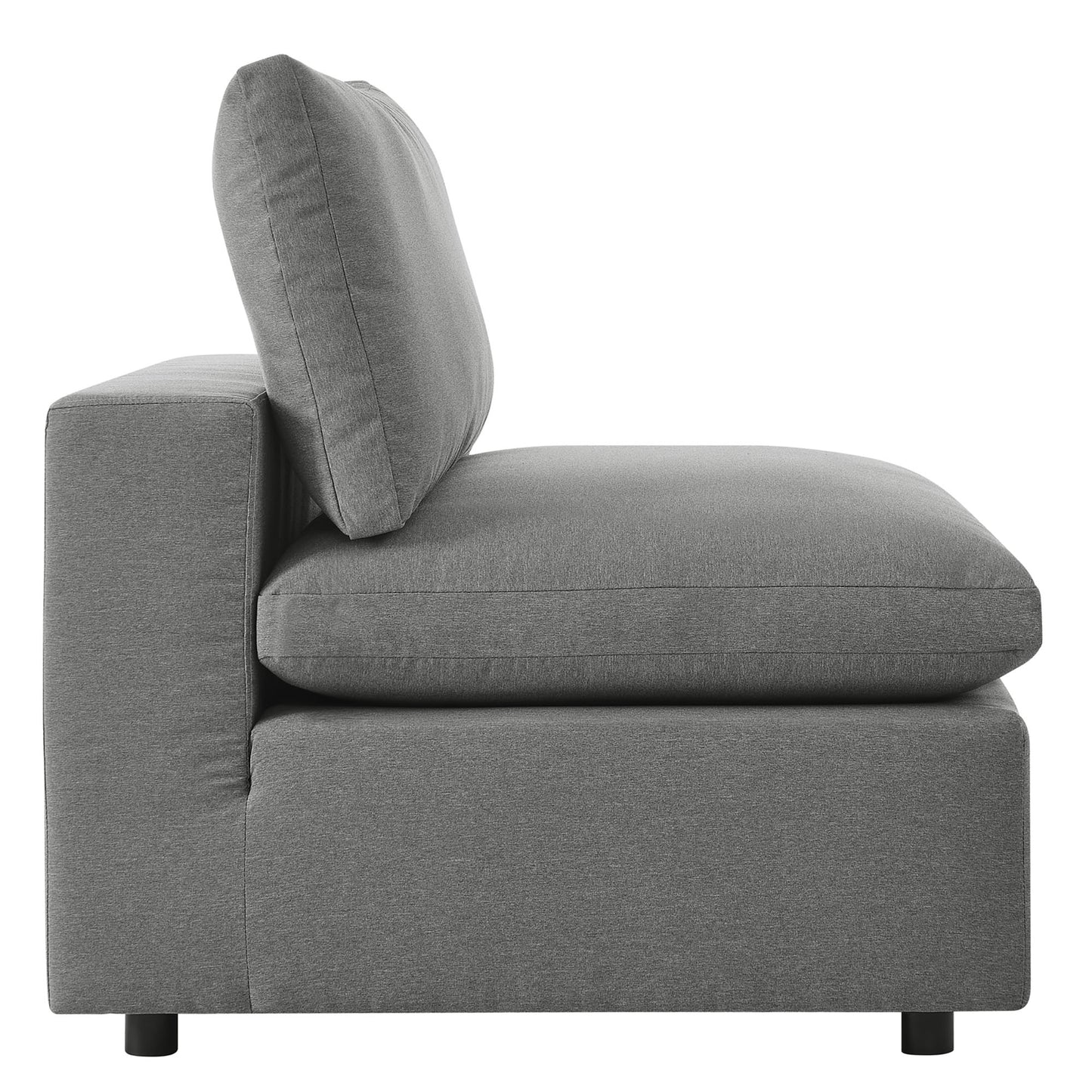 Commix 5-Piece Outdoor Patio Sectional Sofa in Charcoal by Modway (5589)