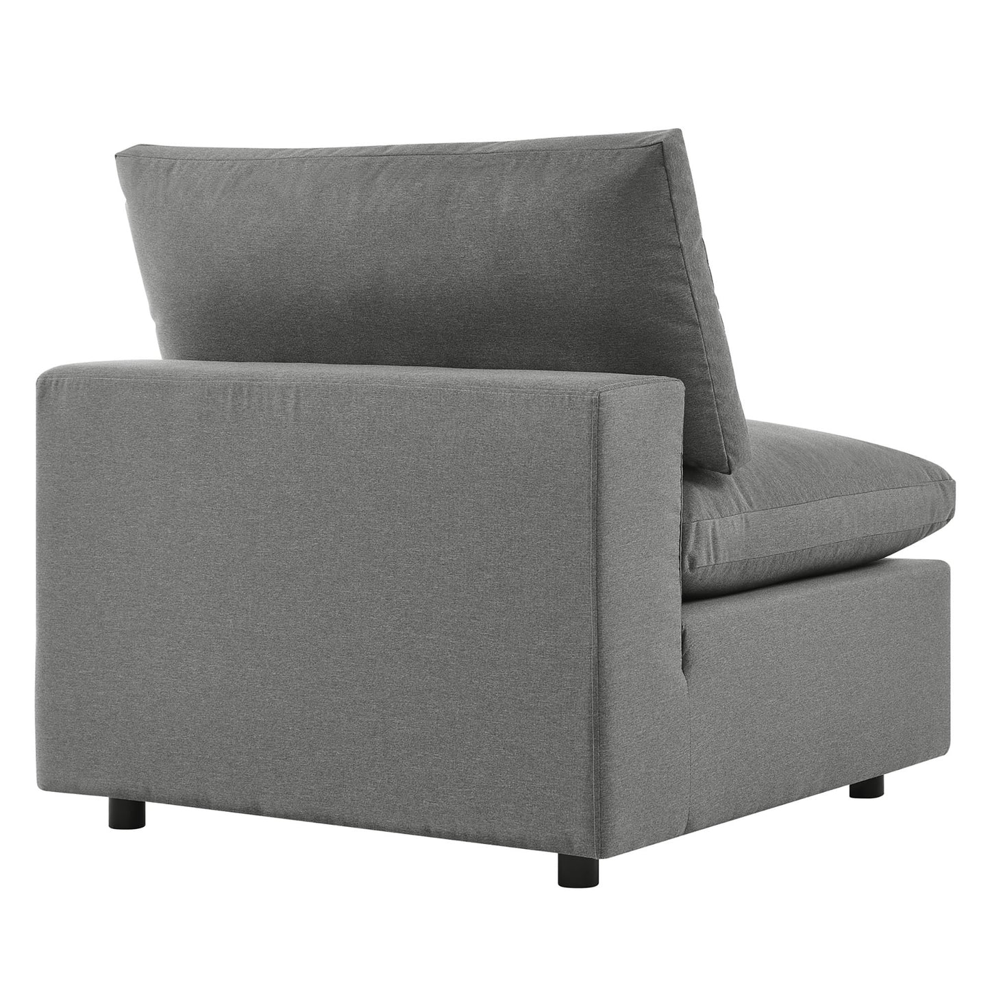 Commix 5-Piece Outdoor Patio Sectional Sofa in Charcoal by Modway (5589)