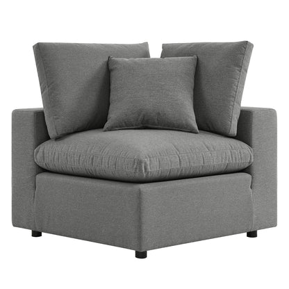 Commix 5-Piece Outdoor Patio Sectional Sofa in Charcoal by Modway (5589)