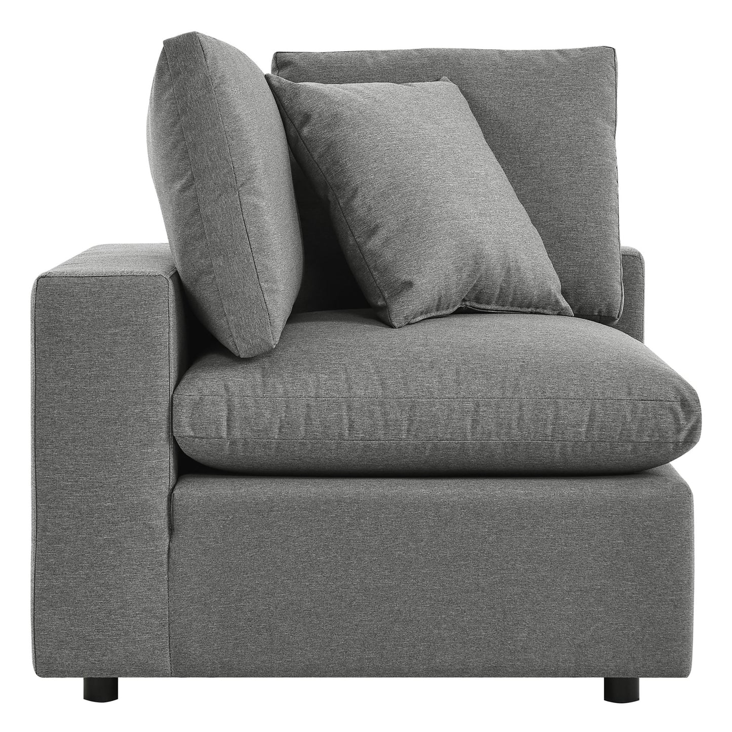 Commix 5-Piece Outdoor Patio Sectional Sofa in Charcoal by Modway (5589)