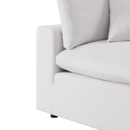 Commix 5-Piece Outdoor Patio Sectional Sofa in White by Modway (5589)