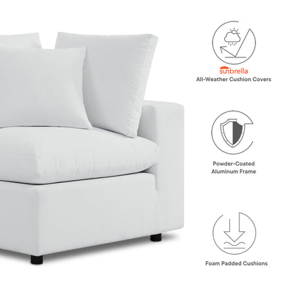 Commix 5-Piece Sunbrella Outdoor Patio Sectional Sofa in White by Modway (5590)