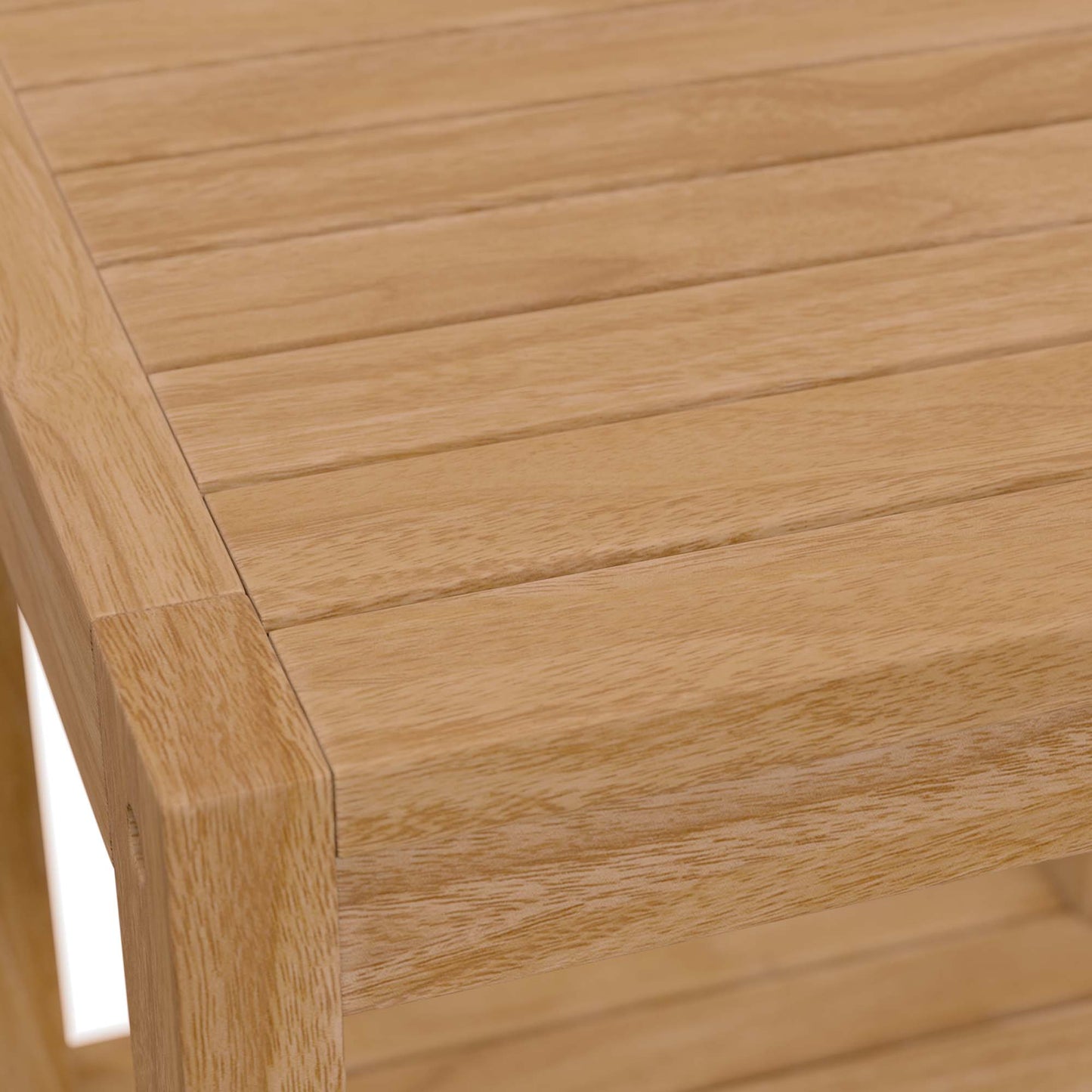 Carlsbad Teak Wood Outdoor Patio Side Table in Natural by Modway (5607)