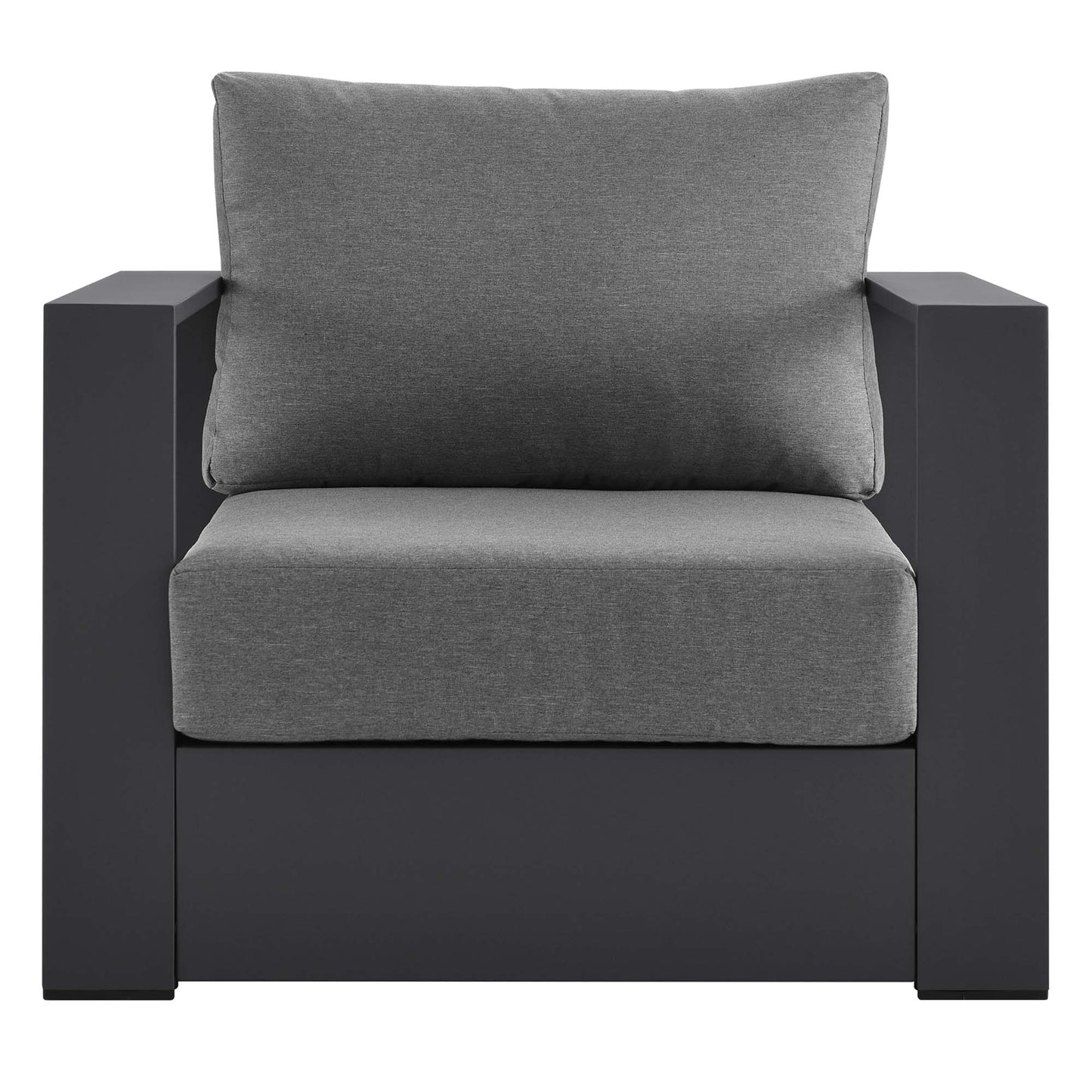 Tahoe Outdoor Patio Powder-Coated Aluminum Armchair in Gray Charcoal by Modway (5675)