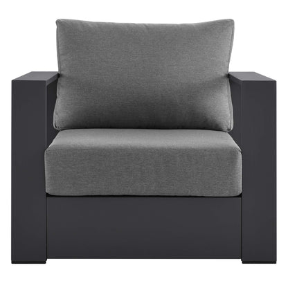 Tahoe Outdoor Patio Powder-Coated Aluminum Armchair in Gray Charcoal by Modway (5675)
