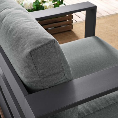 Tahoe Outdoor Patio Powder-Coated Aluminum Armchair in Gray Charcoal by Modway (5675)