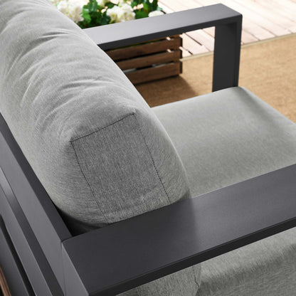 Tahoe Outdoor Patio Powder-Coated Aluminum Armchair in Gray Gray by Modway (5675)