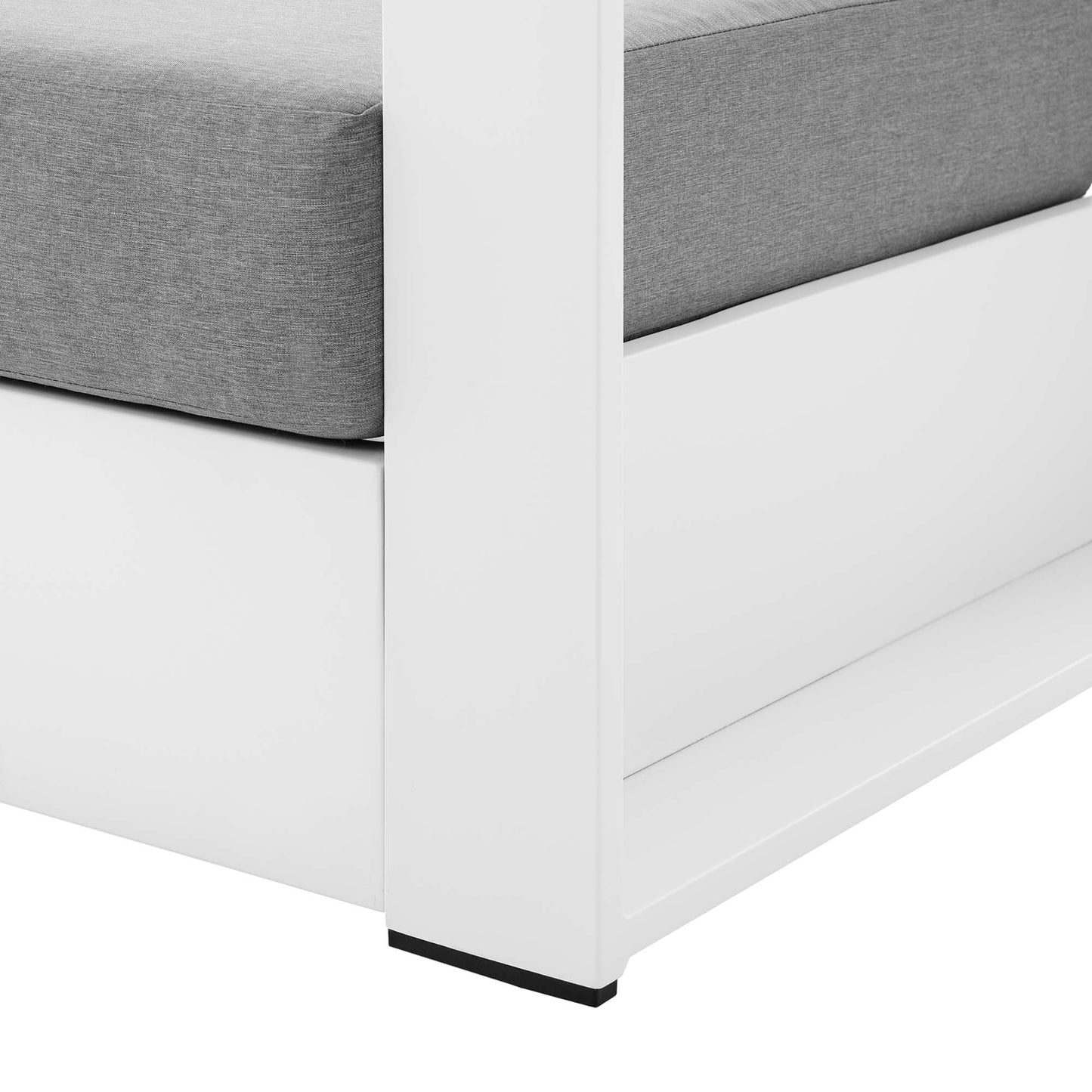 Tahoe Outdoor Patio Powder-Coated Aluminum Armchair in White Gray by Modway (5675)
