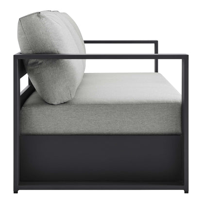 Tahoe Outdoor Patio Powder-Coated Aluminum Sofa in Gray Gray by Modway (5676)