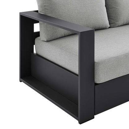Tahoe Outdoor Patio Powder-Coated Aluminum Sofa in Gray Gray by Modway (5676)