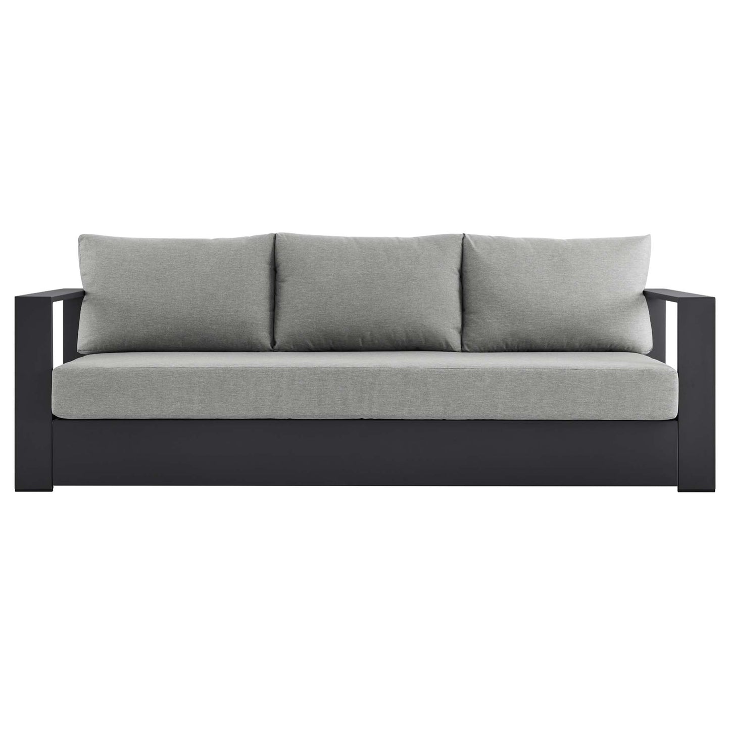 Tahoe Outdoor Patio Powder-Coated Aluminum Sofa in Gray Gray by Modway (5676)