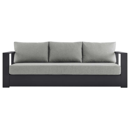 Tahoe Outdoor Patio Powder-Coated Aluminum Sofa in Gray Gray by Modway (5676)
