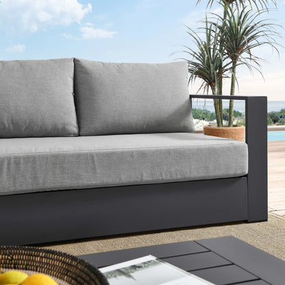Tahoe Outdoor Patio Powder-Coated Aluminum Sofa in Gray Gray by Modway (5676)