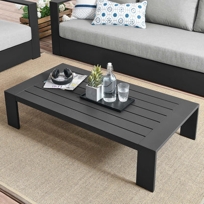 Tahoe Outdoor Patio Powder-Coated Aluminum Coffee Table in Gray by Modway (5677)