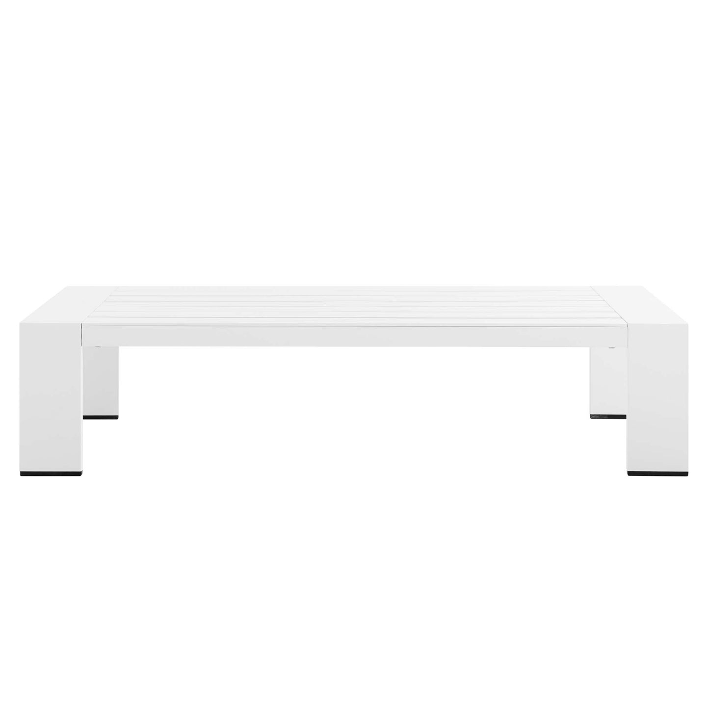 Tahoe Outdoor Patio Powder-Coated Aluminum Coffee Table in White by Modway (5677)