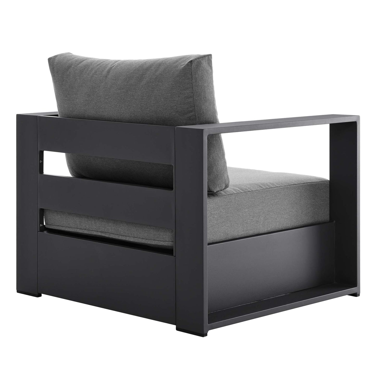 Tahoe 3-Piece Outdoor Patio Powder-Coated Aluminum Set in Gray Charcoal by Modway (5748)