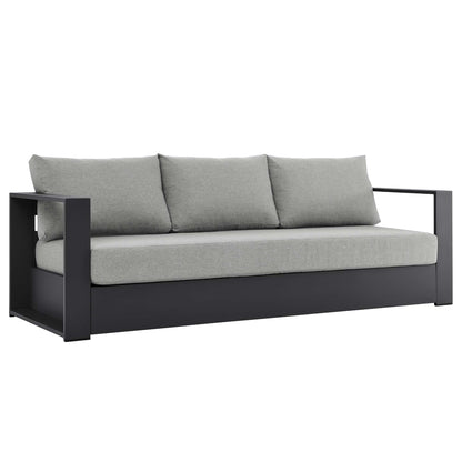 Tahoe 3-Piece Outdoor Patio Powder-Coated Aluminum Set in Gray Gray by Modway (5748)