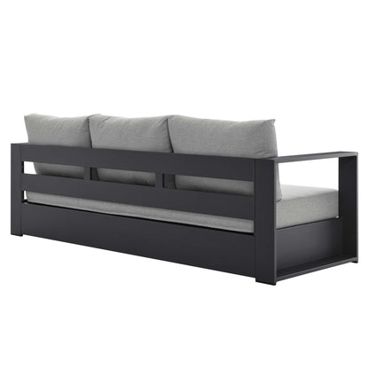 Tahoe 3-Piece Outdoor Patio Powder-Coated Aluminum Set in Gray Gray by Modway (5748)