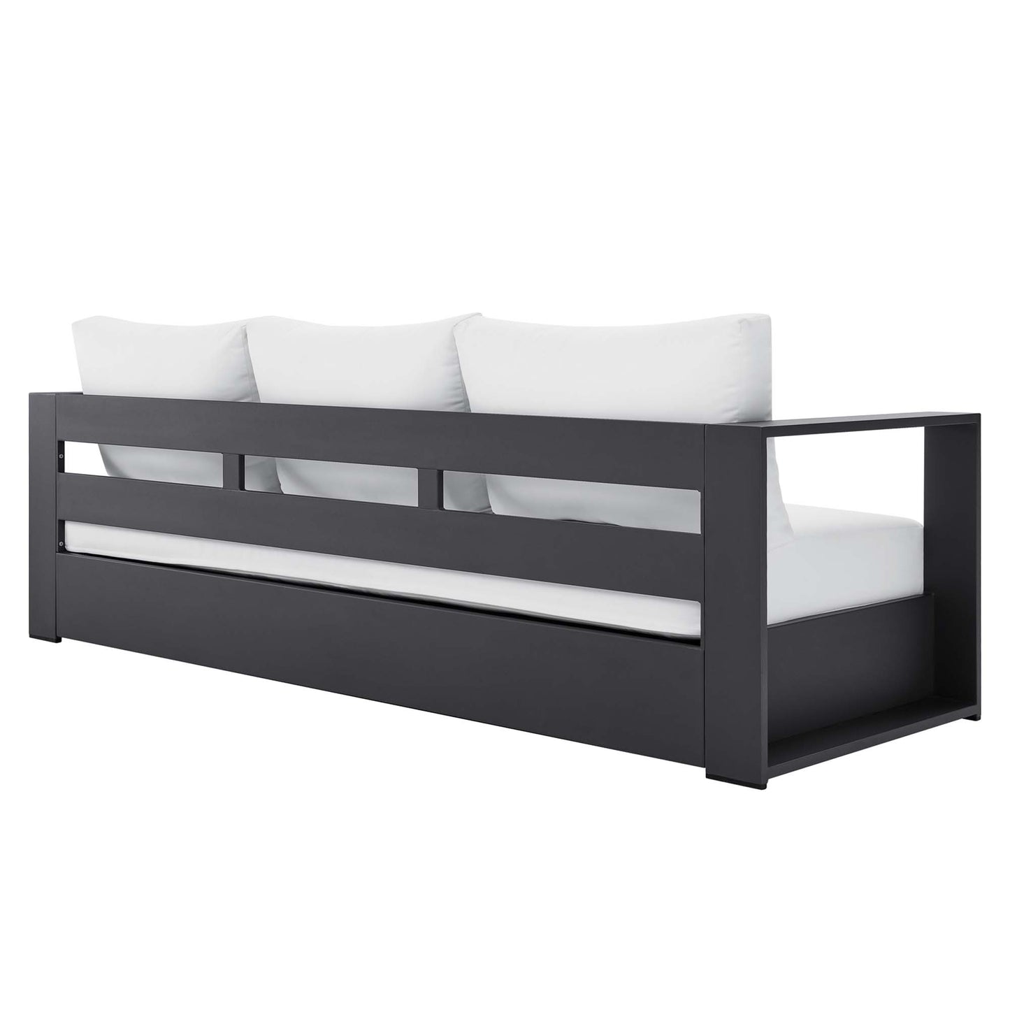 Tahoe 3-Piece Outdoor Patio Powder-Coated Aluminum Set in Gray White by Modway (5748)