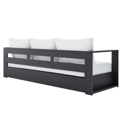 Tahoe 3-Piece Outdoor Patio Powder-Coated Aluminum Set in Gray White by Modway (5748)