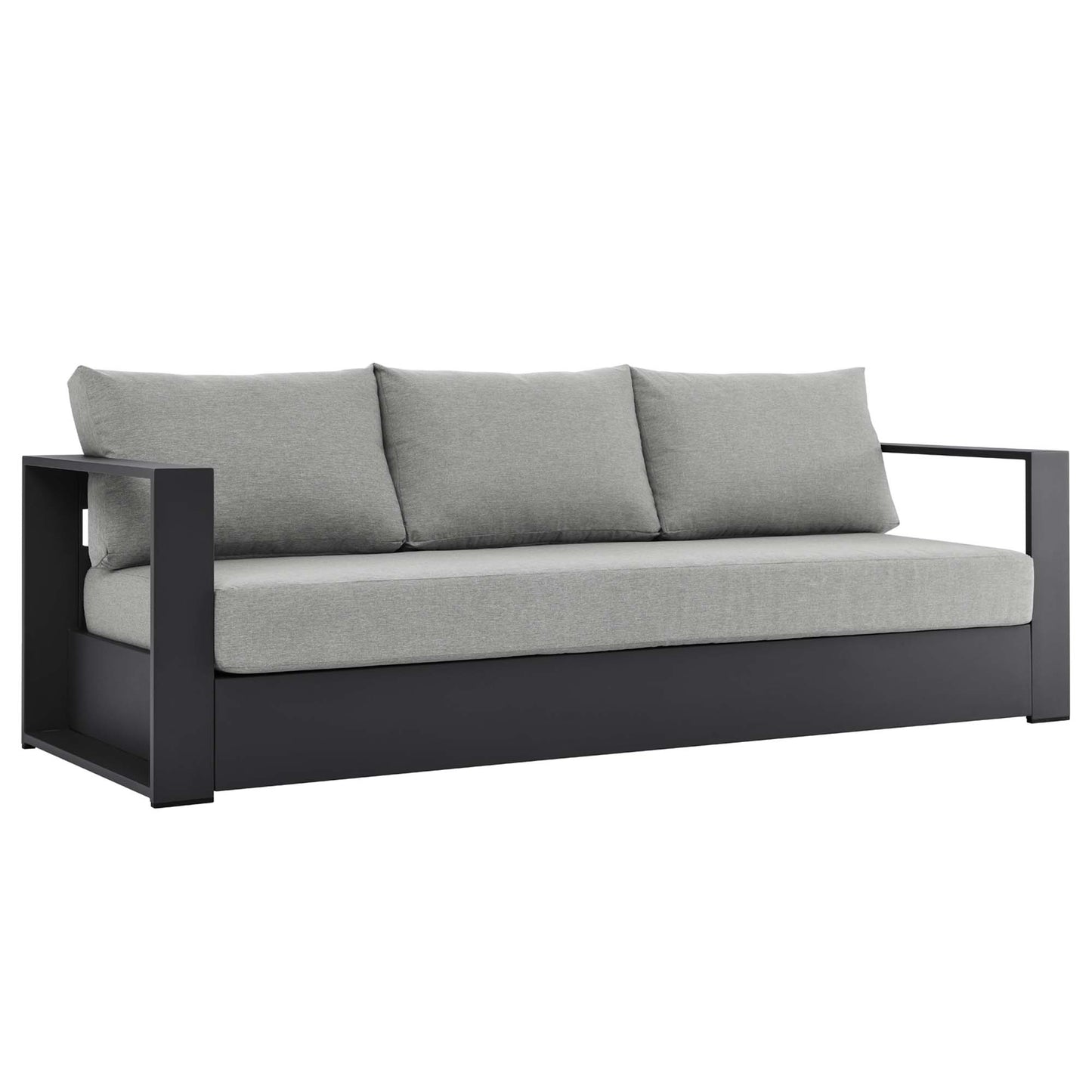 Tahoe 4-Piece Outdoor Patio Powder-Coated Aluminum Set in Gray Gray by Modway (5749)