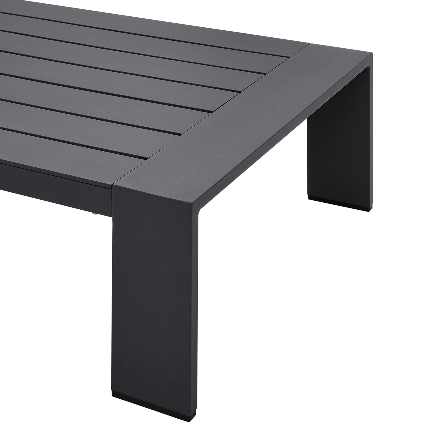 Tahoe 4-Piece Outdoor Patio Powder-Coated Aluminum Set in Gray White by Modway (5749)