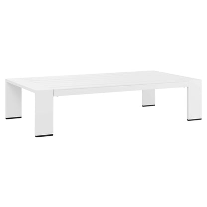 Tahoe 4-Piece Outdoor Patio Powder-Coated Aluminum Set in White Charcoal by Modway (5749)