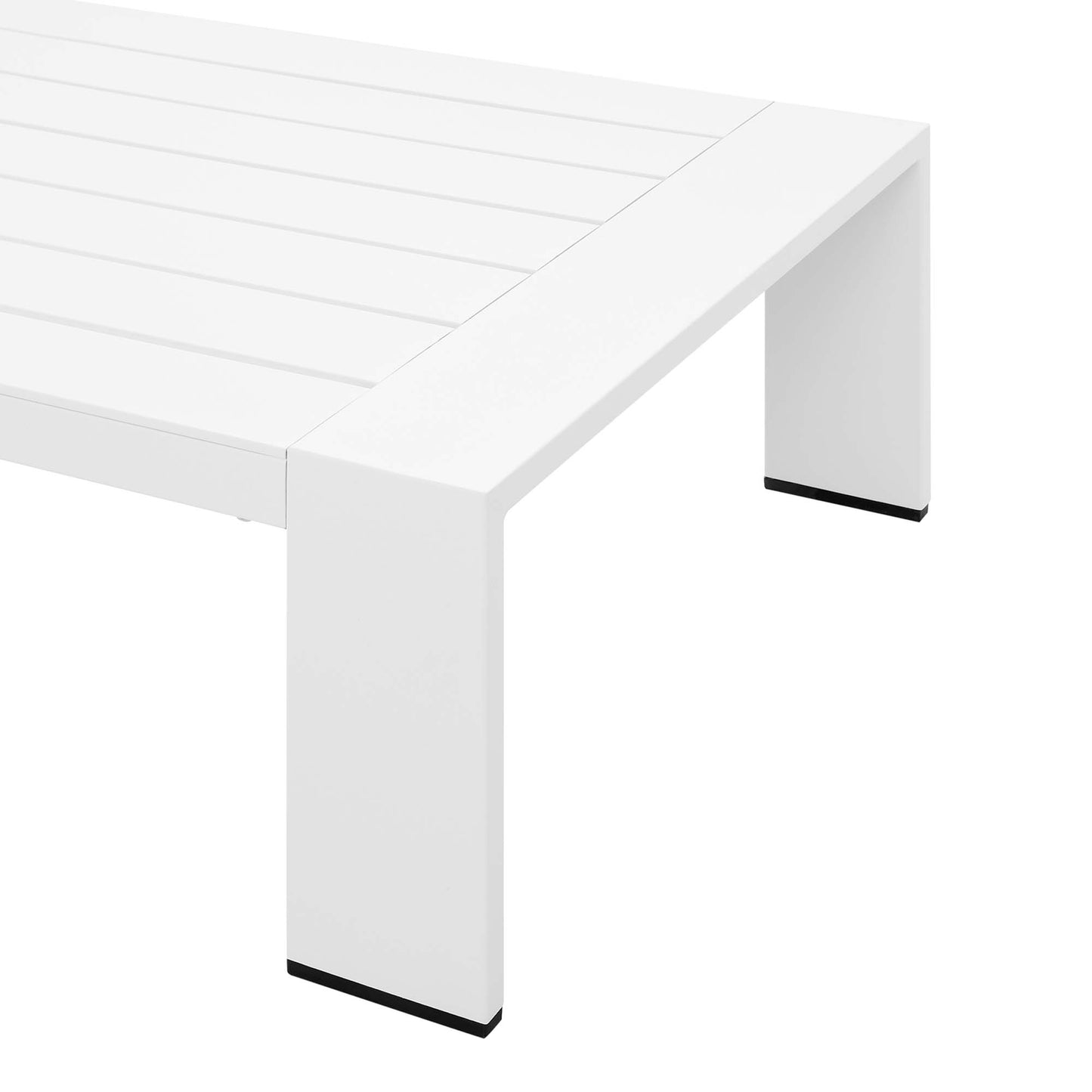 Tahoe 4-Piece Outdoor Patio Powder-Coated Aluminum Set in White Charcoal by Modway (5749)