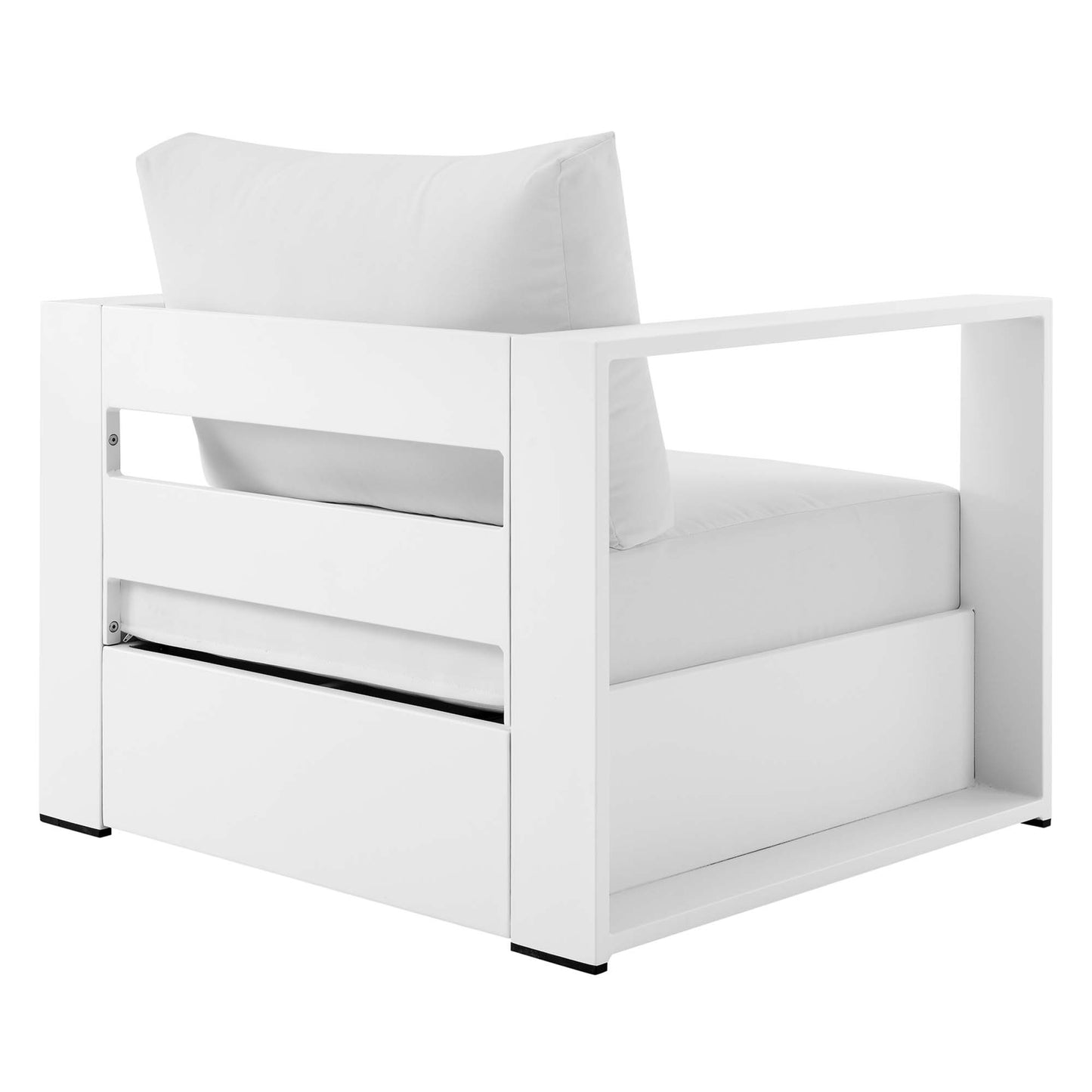 Tahoe 4-Piece Outdoor Patio Powder-Coated Aluminum Set in White White by Modway (5749)