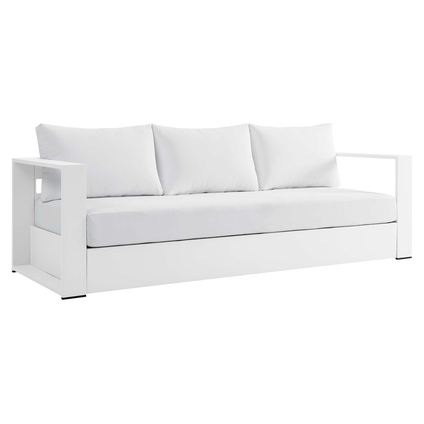 Tahoe 4-Piece Outdoor Patio Powder-Coated Aluminum Set in White White by Modway (5749)